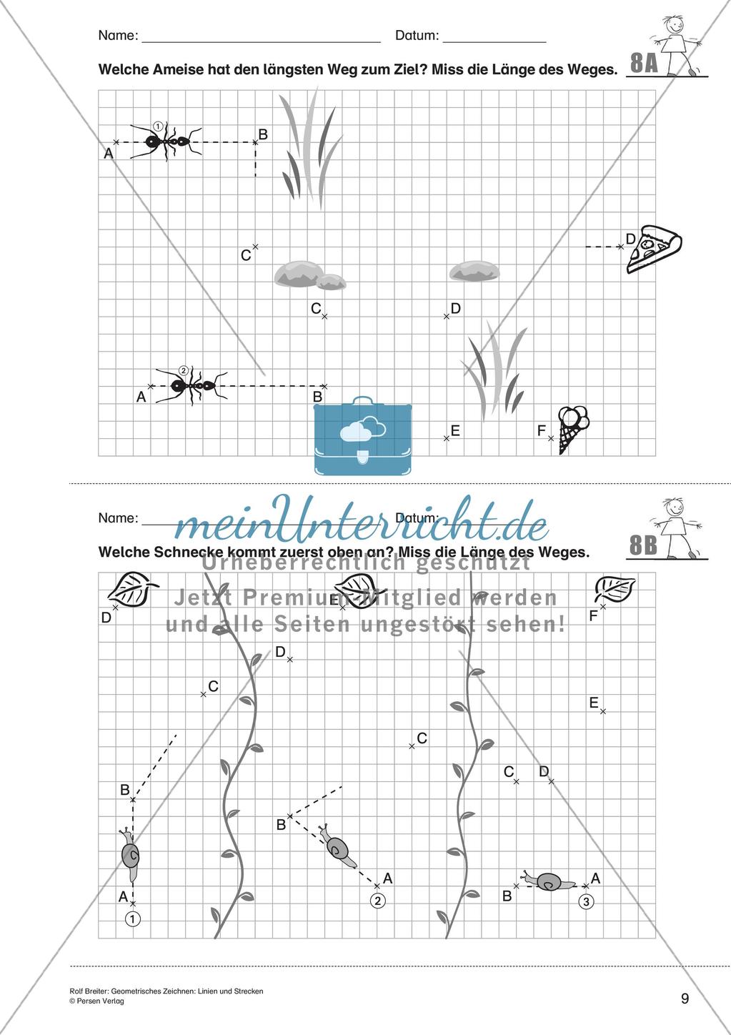 Das geometrische Zeichnen: Linien und Strecken Preview 11