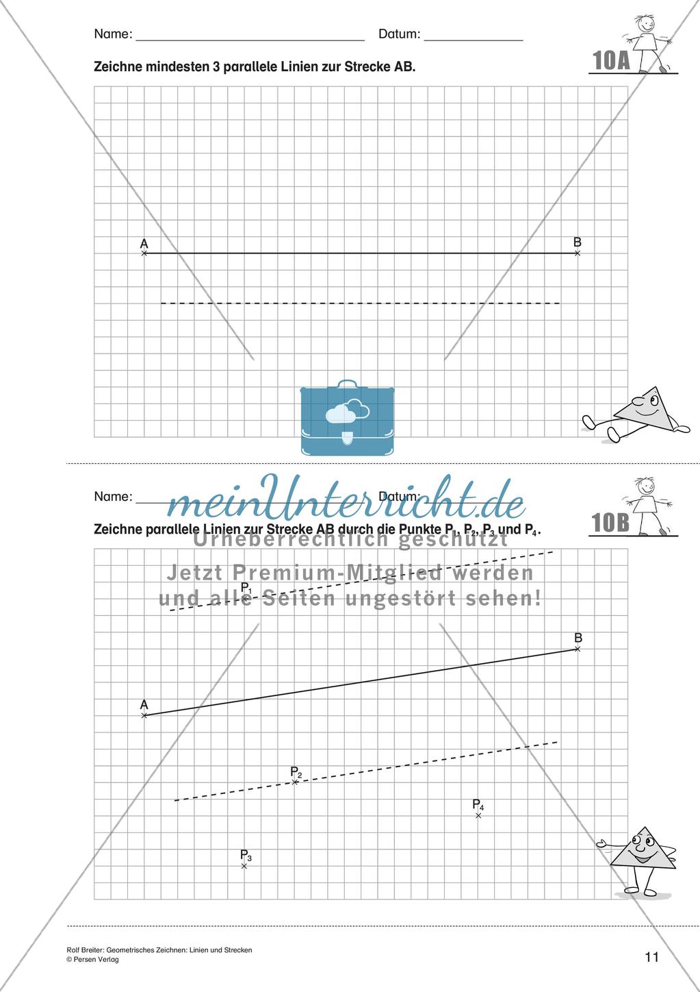 Das geometrische Zeichnen: Linien und Strecken Preview 13