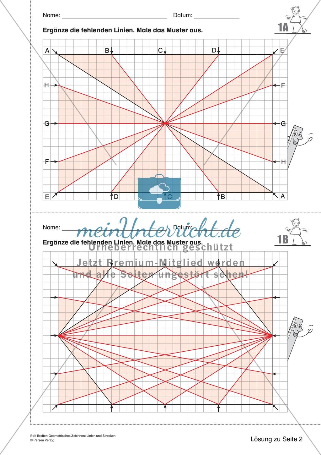Das geometrische Zeichnen: Linien und Strecken Preview 15