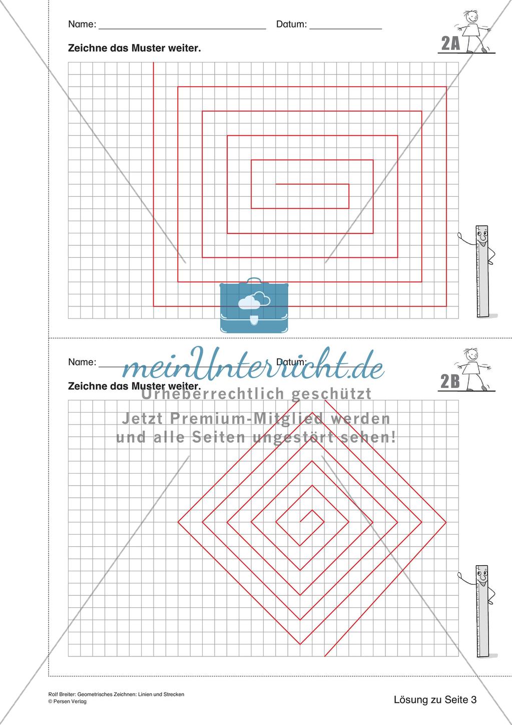 Das geometrische Zeichnen: Linien und Strecken Preview 16
