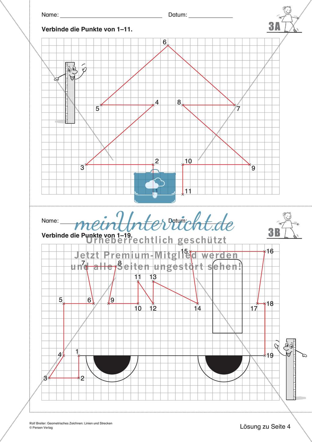 Das geometrische Zeichnen: Linien und Strecken Preview 17