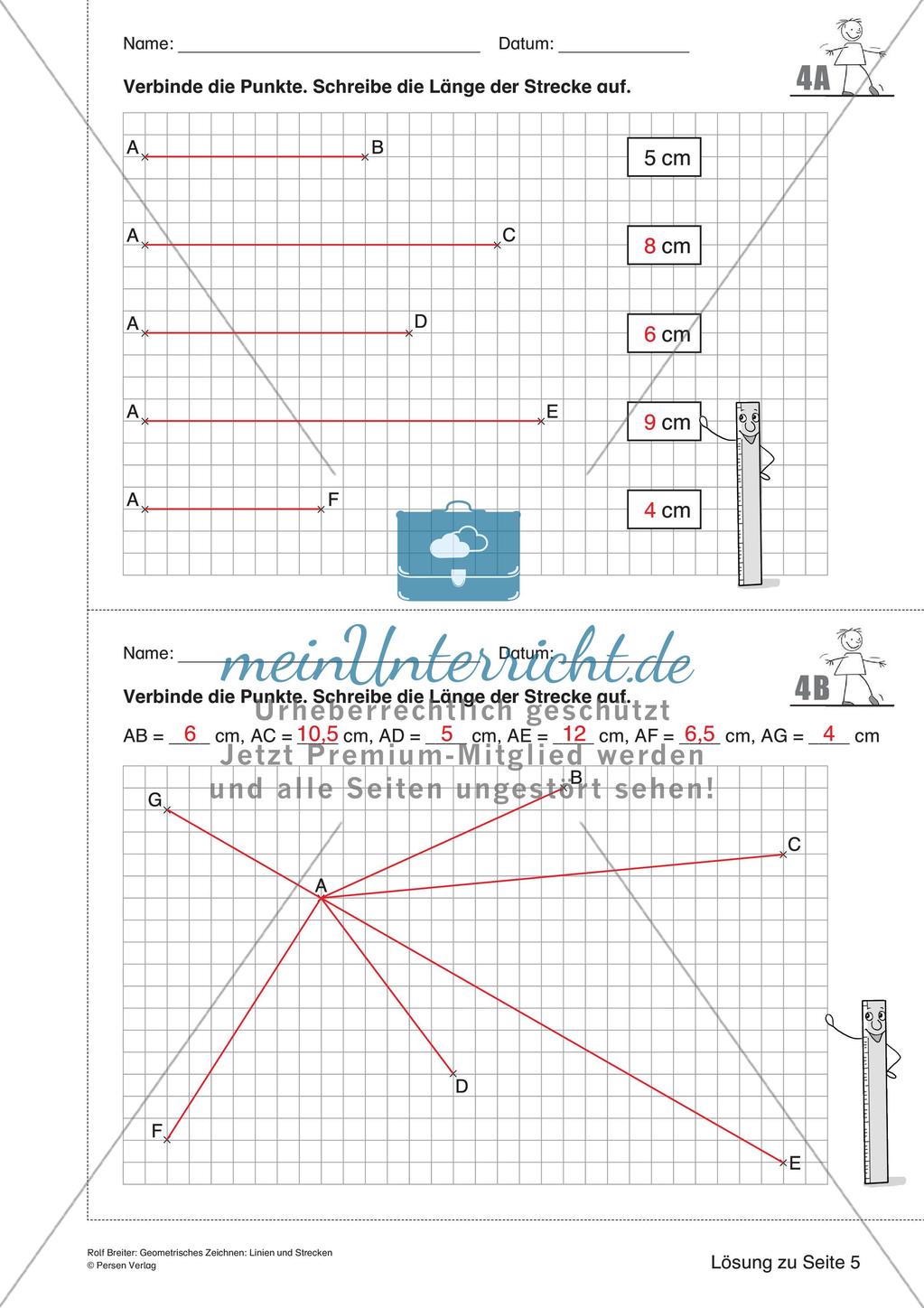 Das geometrische Zeichnen: Linien und Strecken Preview 18