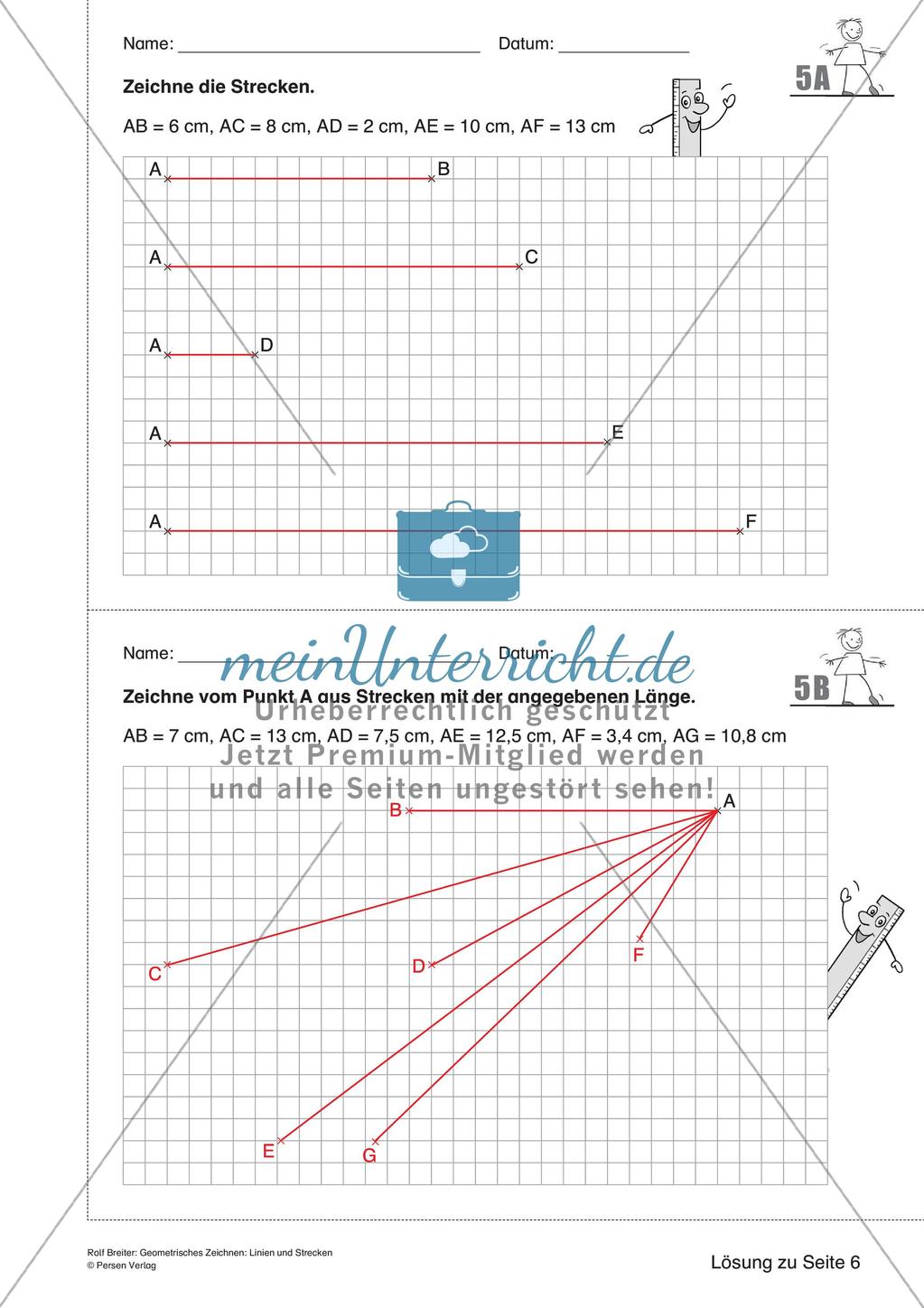 Das geometrische Zeichnen: Linien und Strecken Preview 19