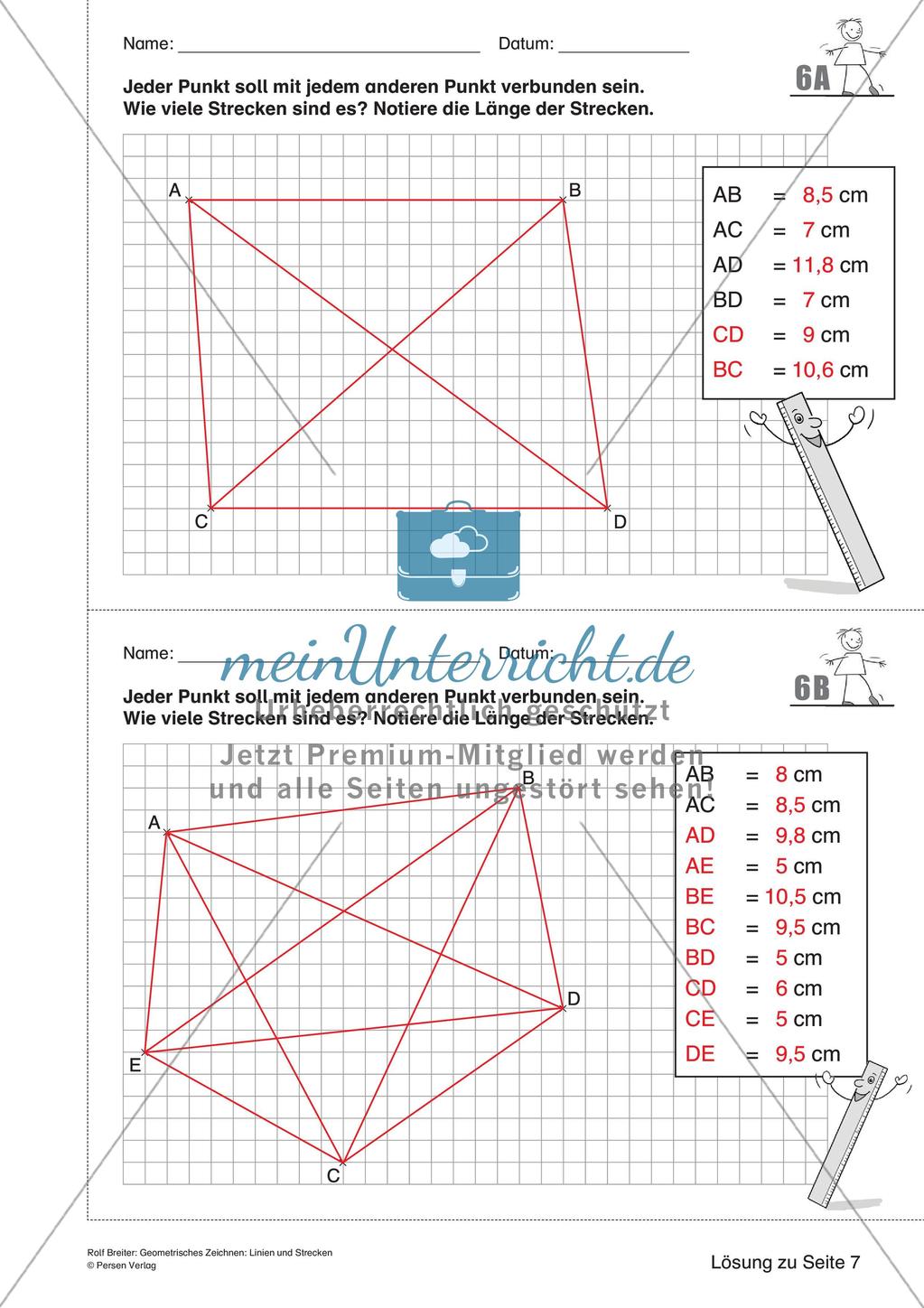 Das geometrische Zeichnen: Linien und Strecken Preview 20
