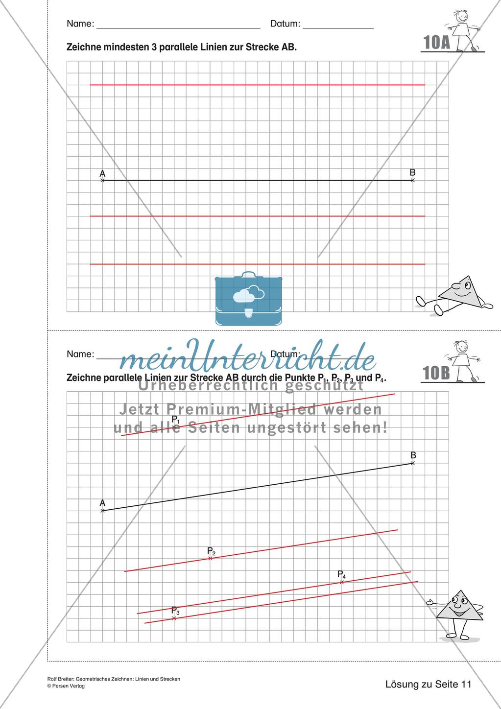 Das geometrische Zeichnen: Linien und Strecken Preview 24