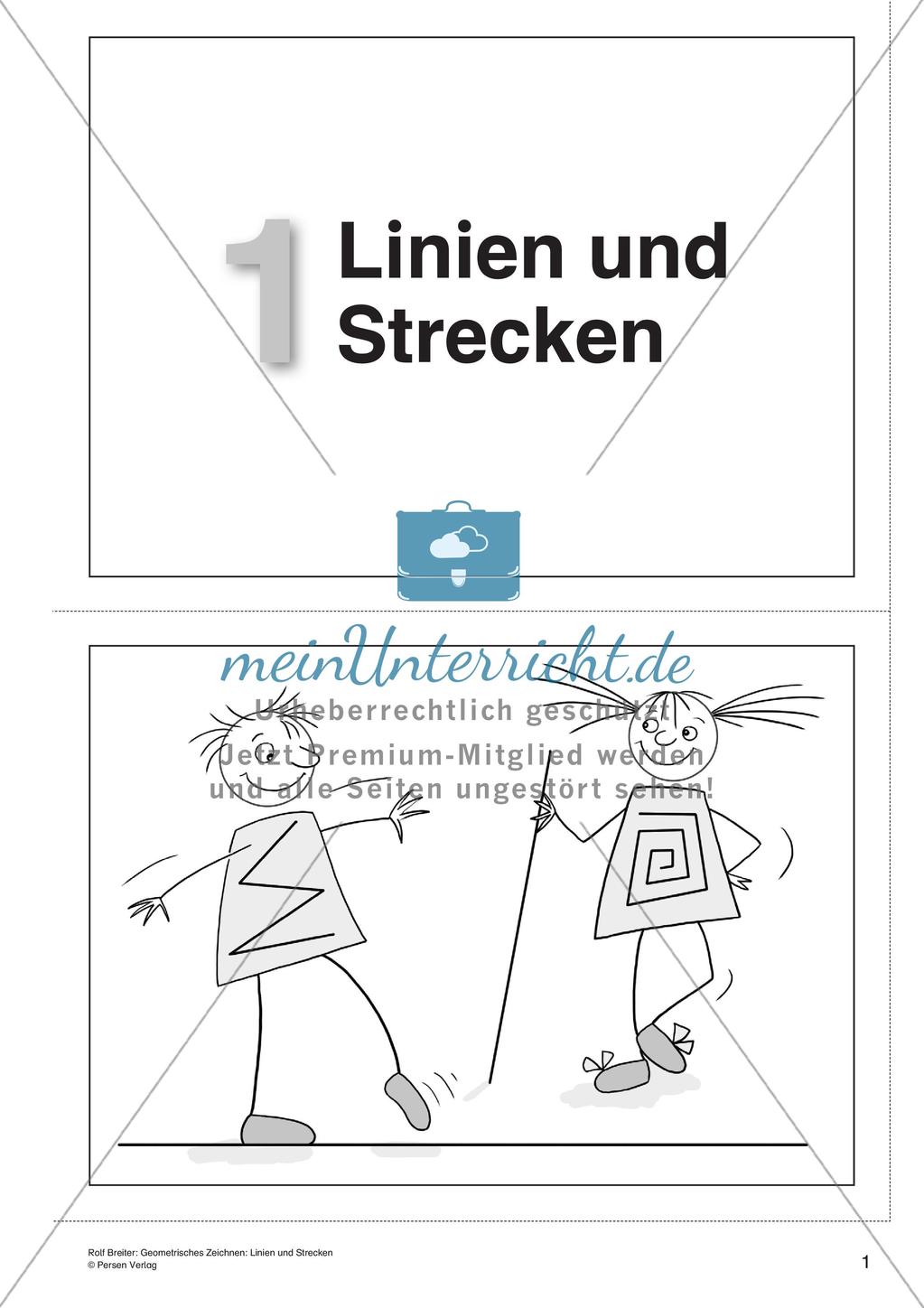 Das geometrische Zeichnen: Linien und Strecken Preview 3