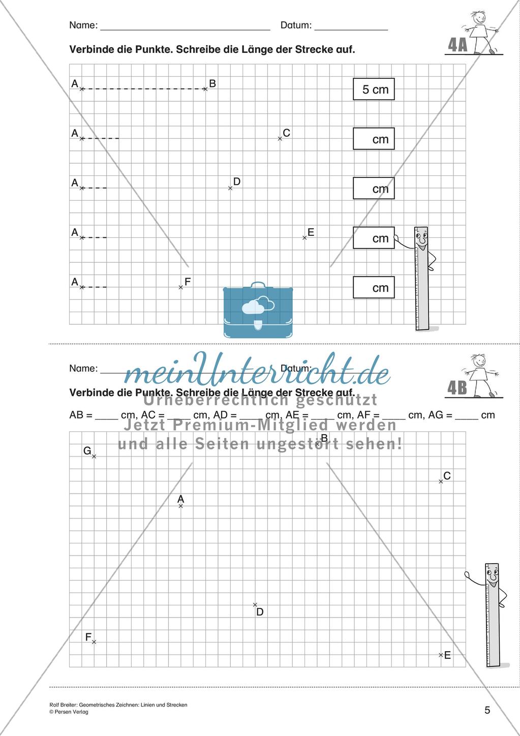Das geometrische Zeichnen: Linien und Strecken Preview 7