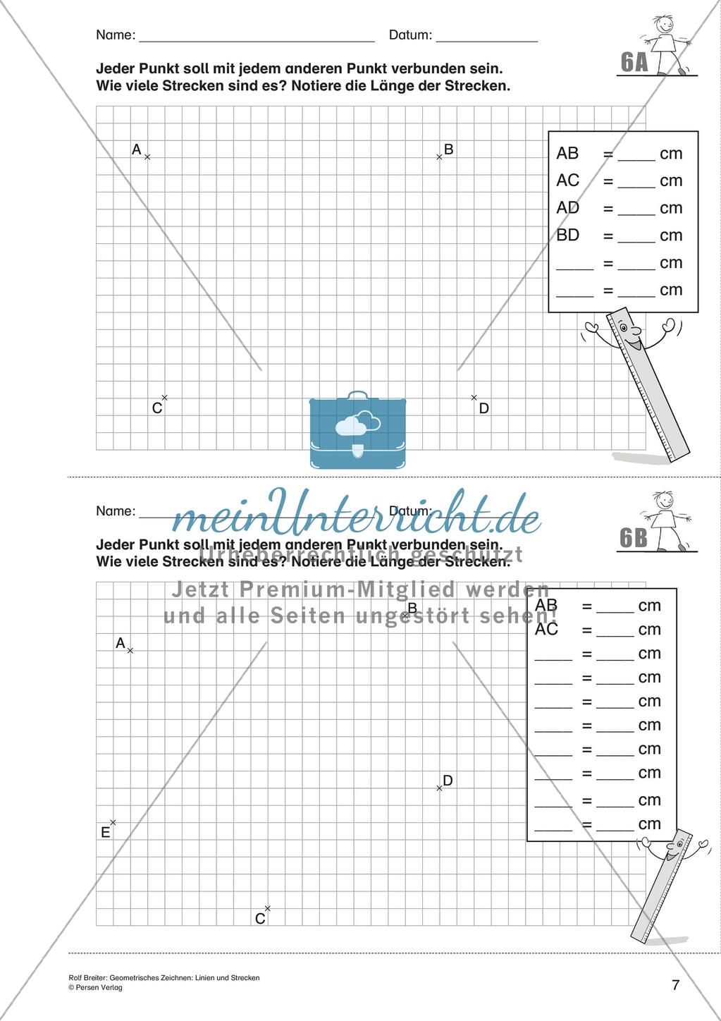 Das geometrische Zeichnen: Linien und Strecken Preview 9
