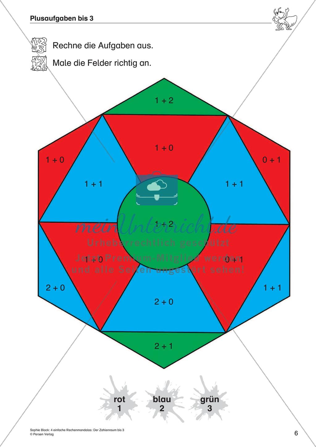 Rechenmandalas: Zahlenraum bis 3 Preview 8