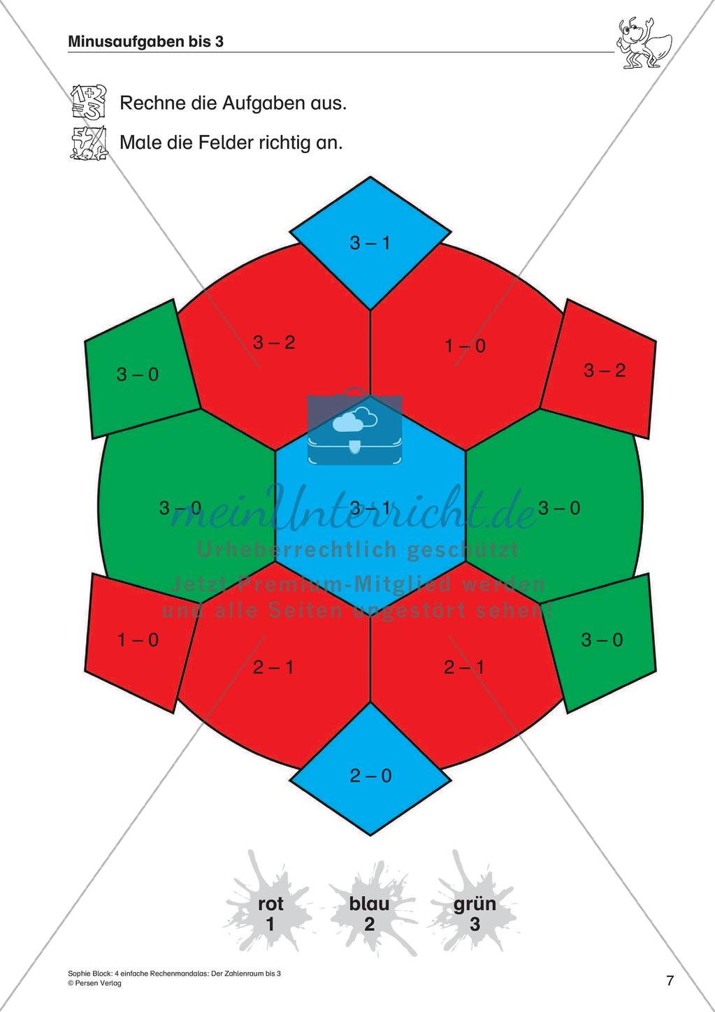 Rechenmandalas: Zahlenraum bis 3 Preview 9