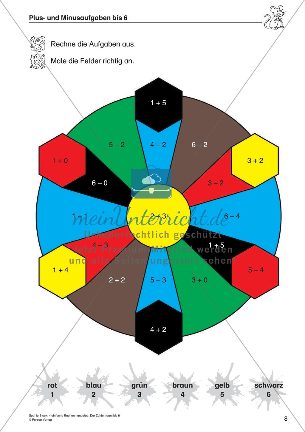 Rechenmandalas: Zahlenraum bis 6 Preview 10