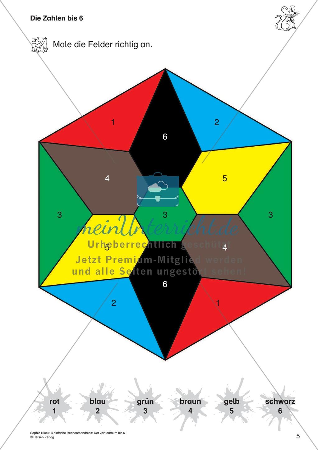 Rechenmandalas: Zahlenraum bis 6 Preview 7