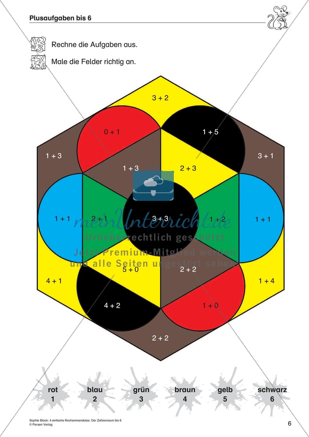 Rechenmandalas: Zahlenraum bis 6 Preview 8