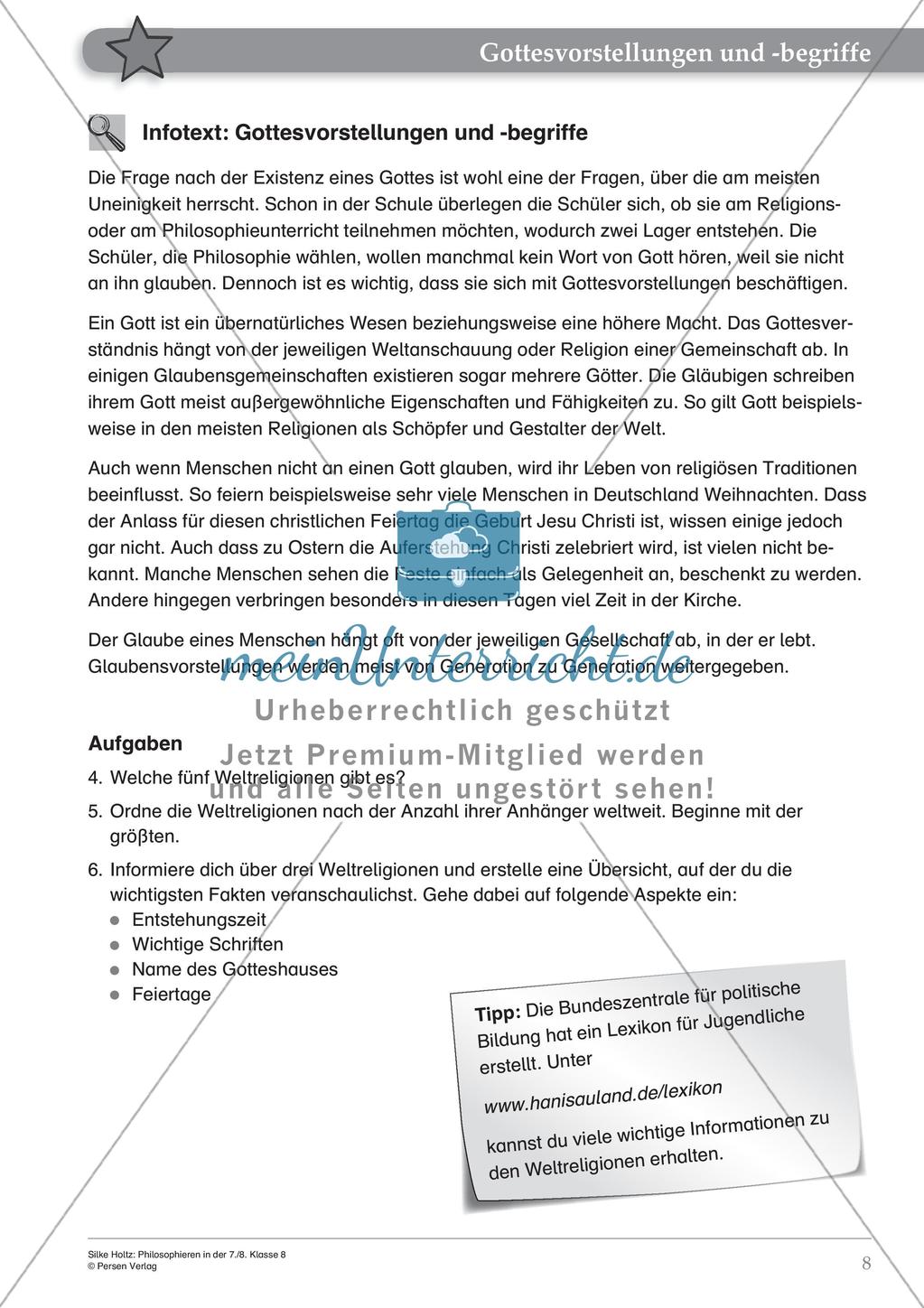 Philosophieren: Gottesvorstellungen Preview 10