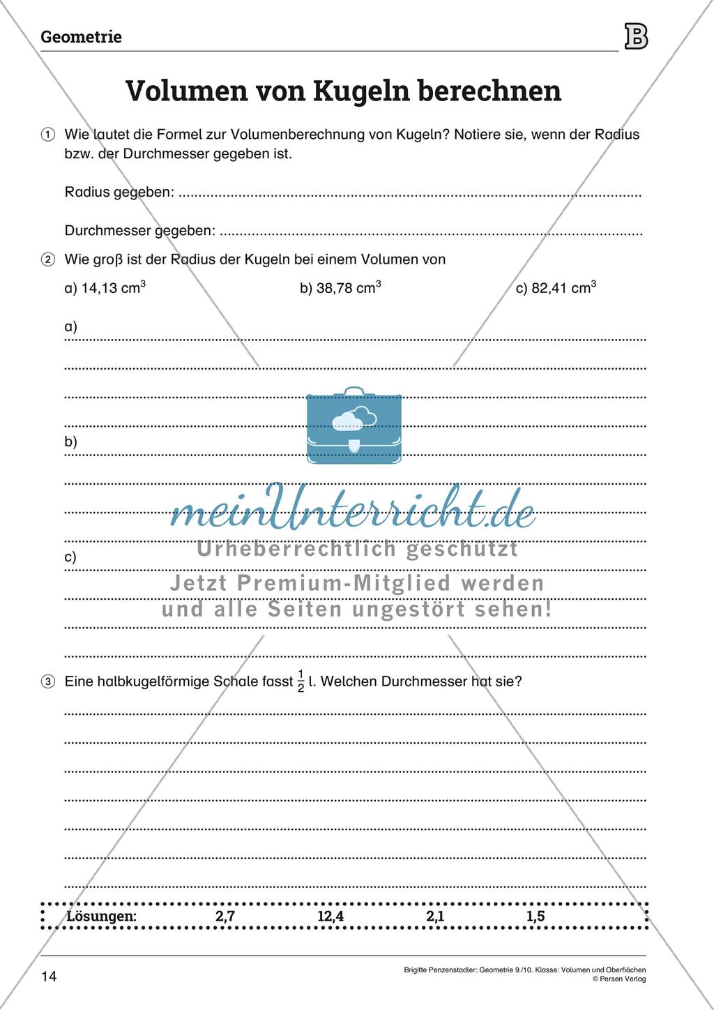 Das Volumen und die Oberfläche Preview 14