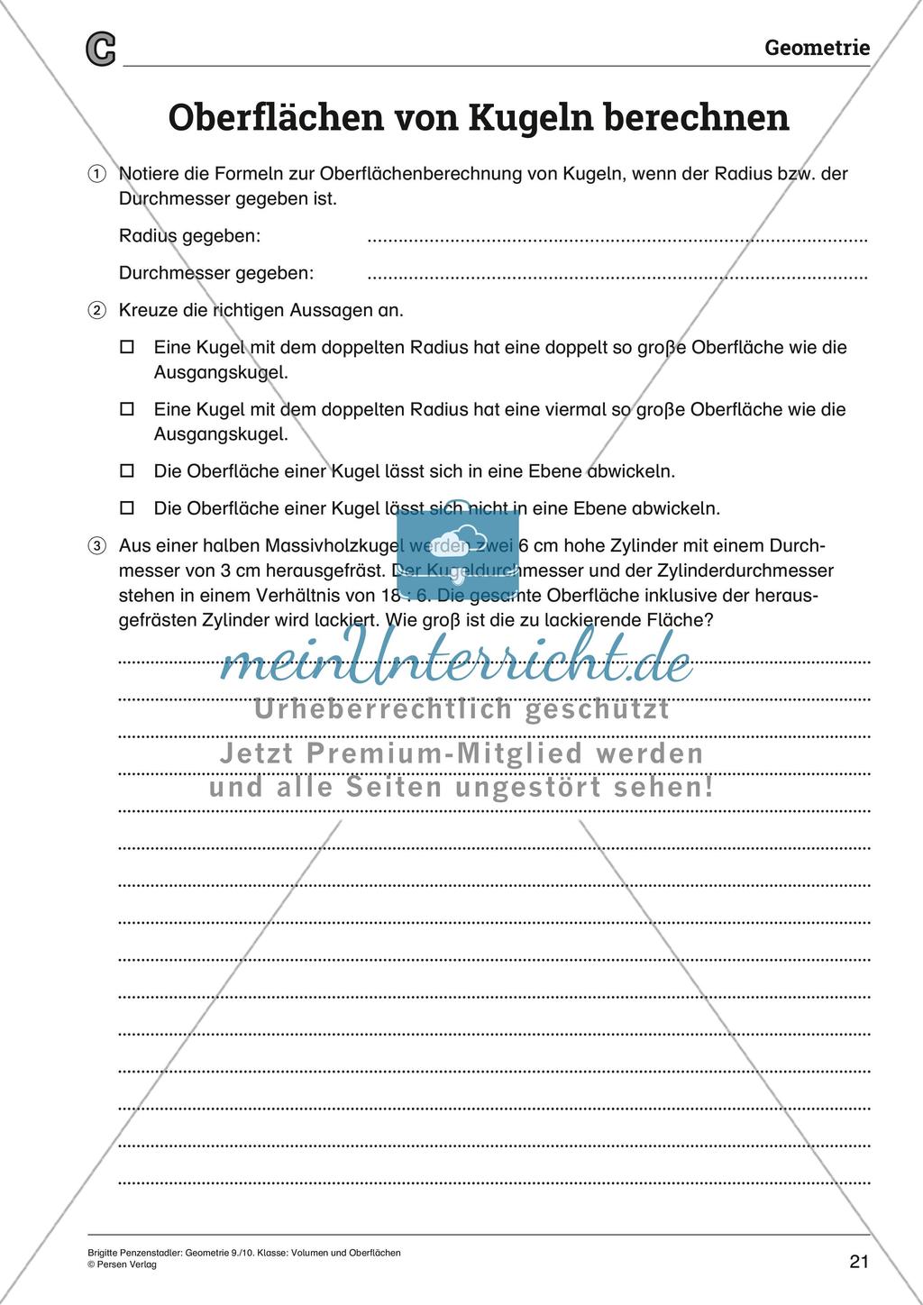 Das Volumen und die Oberfläche Preview 21