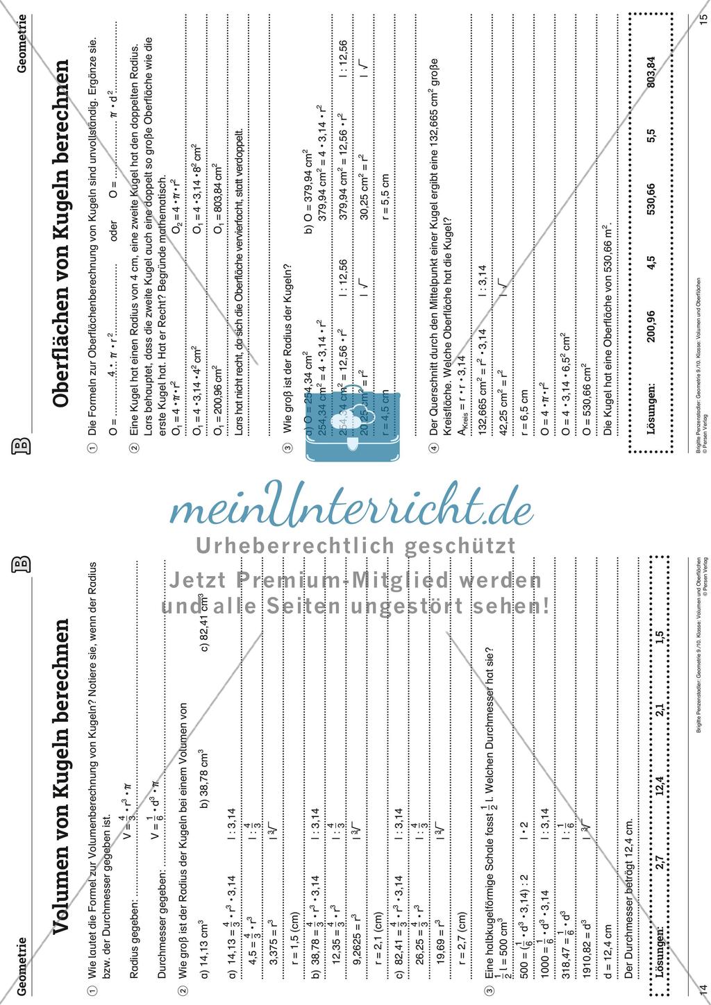 Das Volumen und die Oberfläche Preview 27