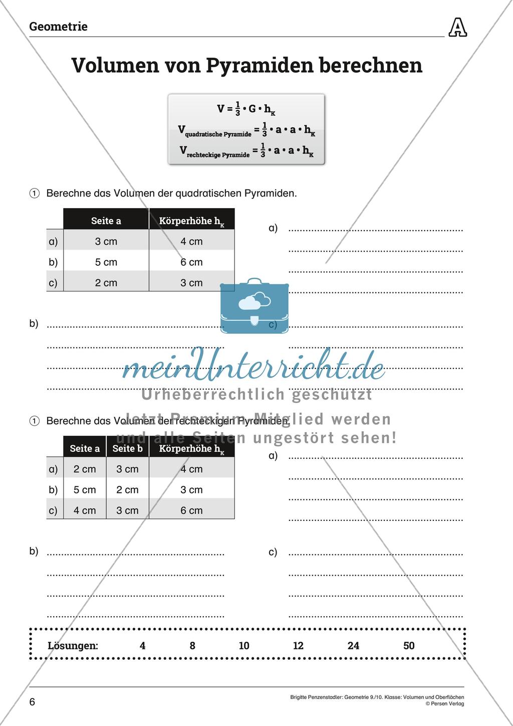 Das Volumen und die Oberfläche Preview 6