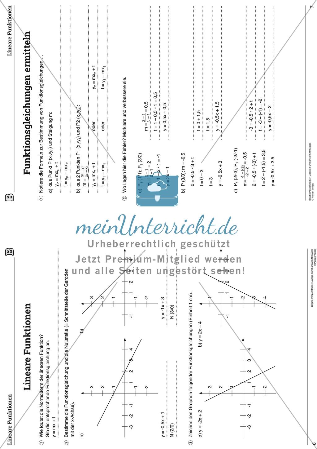 Die linearen Funktionen Preview 11
