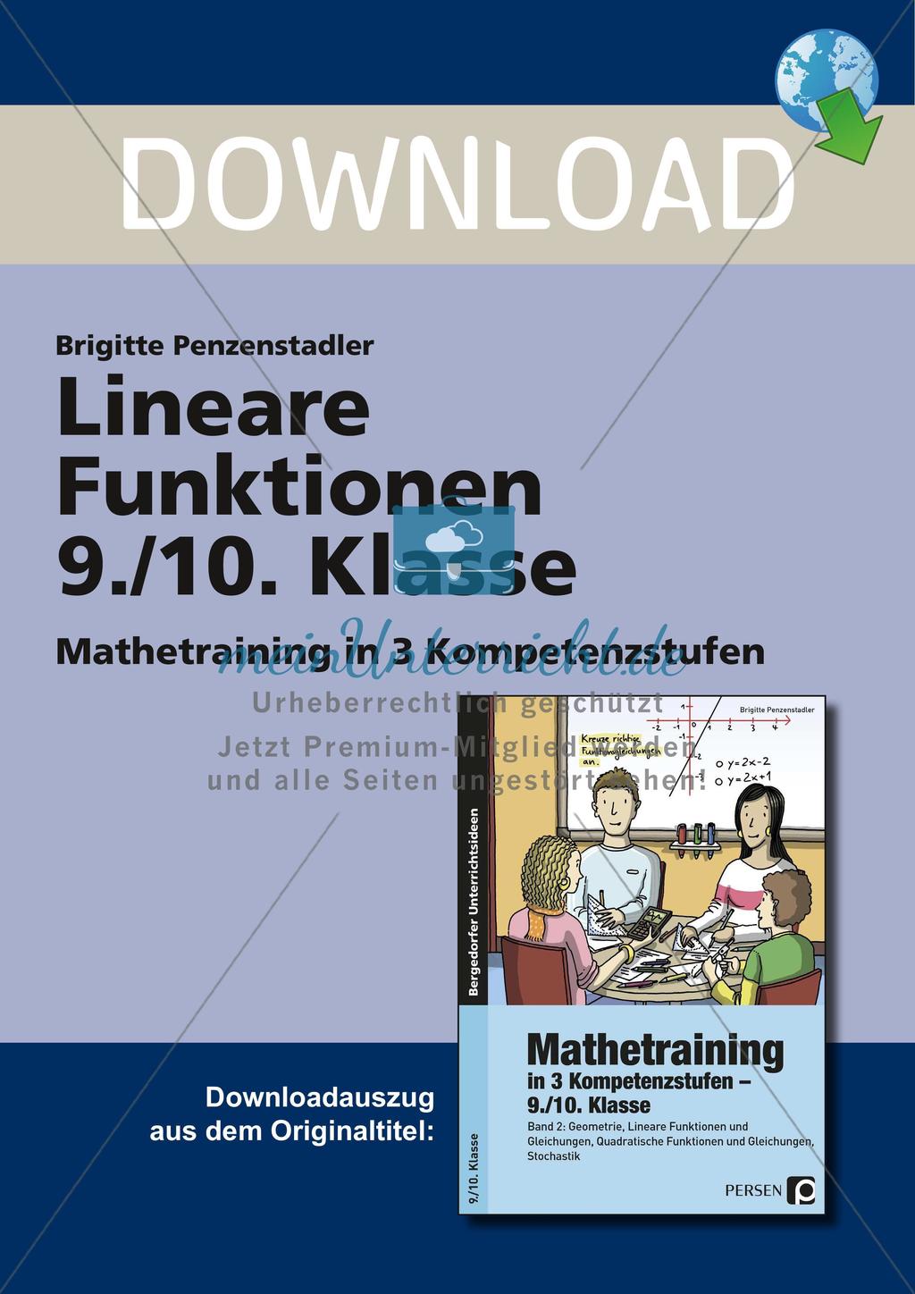 Die linearen Funktionen Preview 1