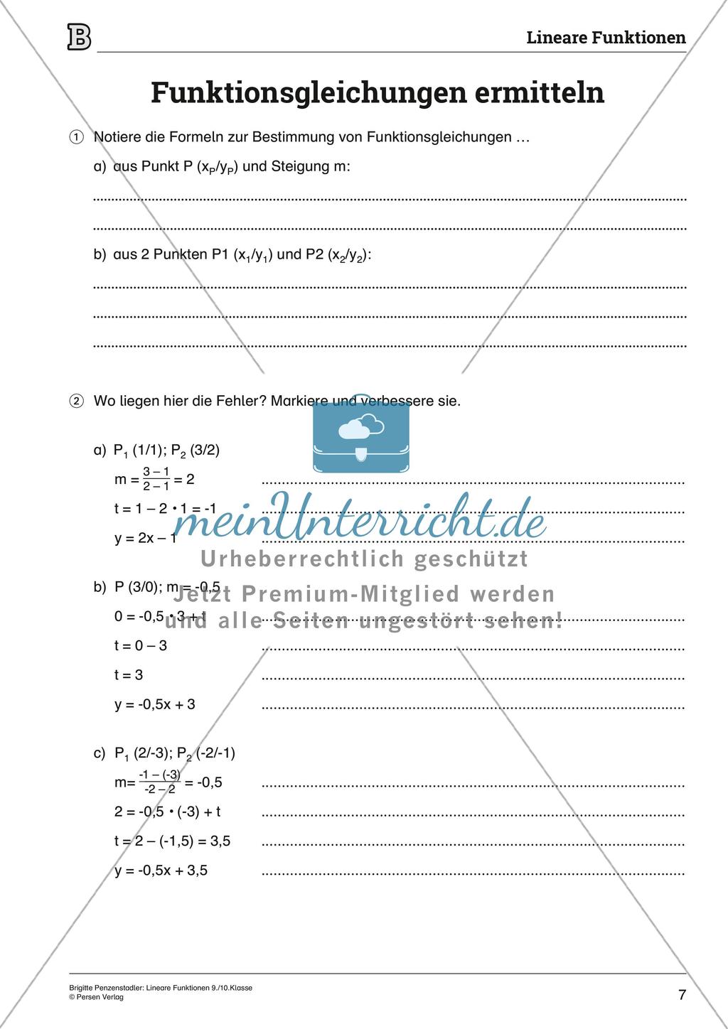 Die linearen Funktionen Preview 7
