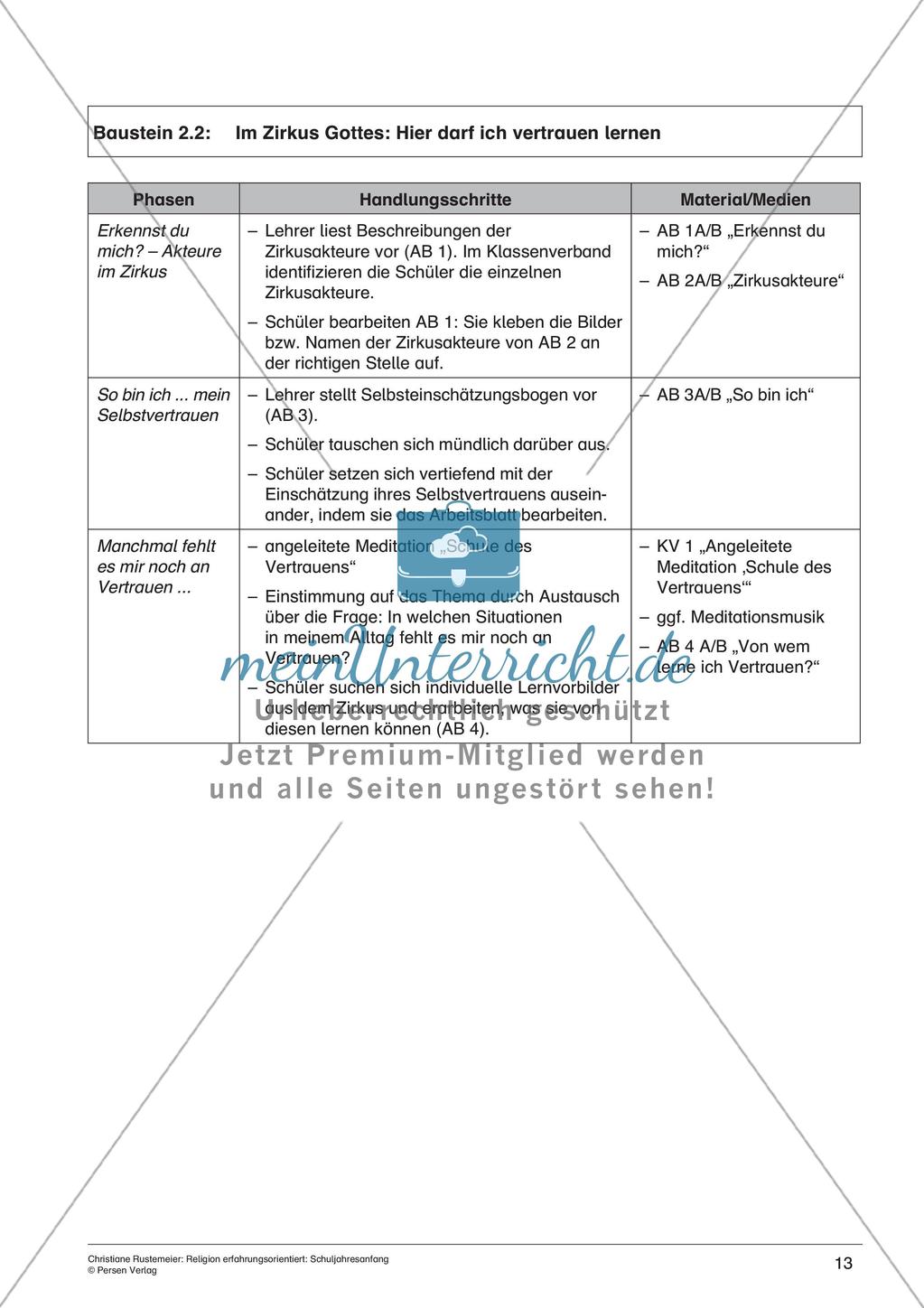 Religion erfahrungsorientiert: Schuljahresanfang Preview 15