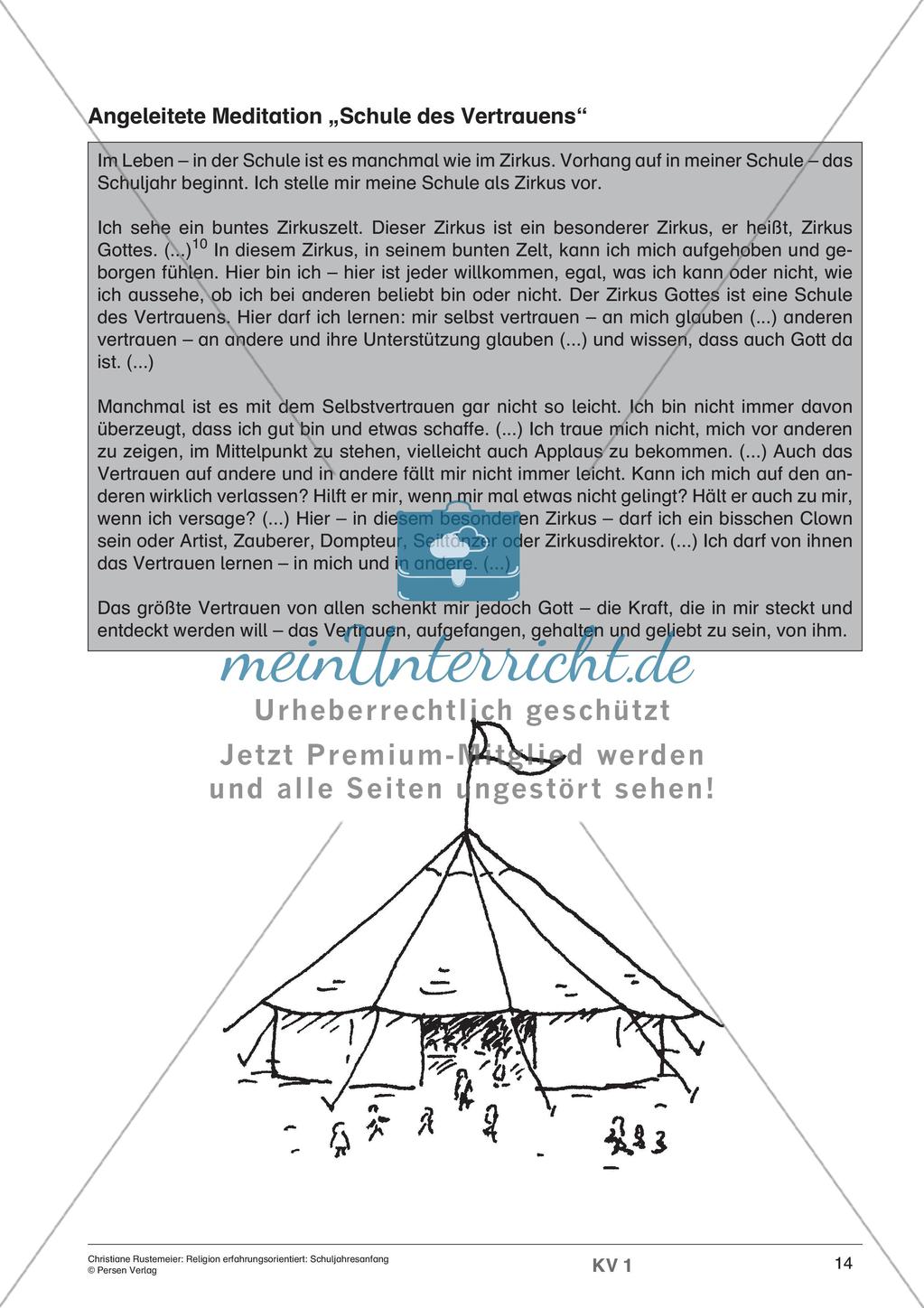 Religion erfahrungsorientiert: Schuljahresanfang Preview 16