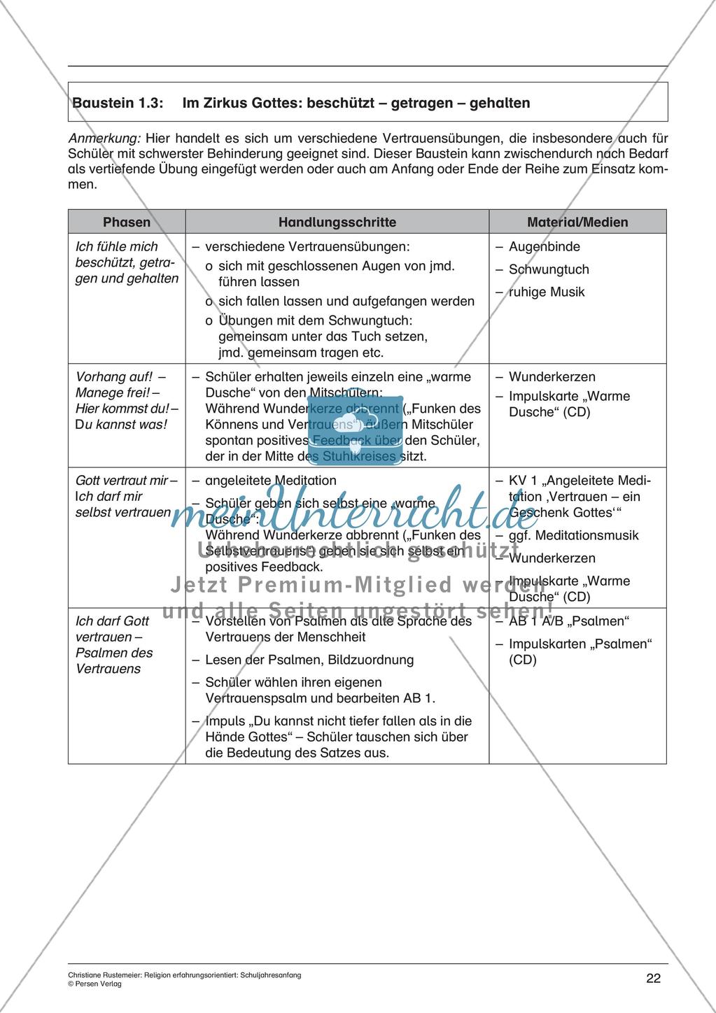 Religion erfahrungsorientiert: Schuljahresanfang Preview 24