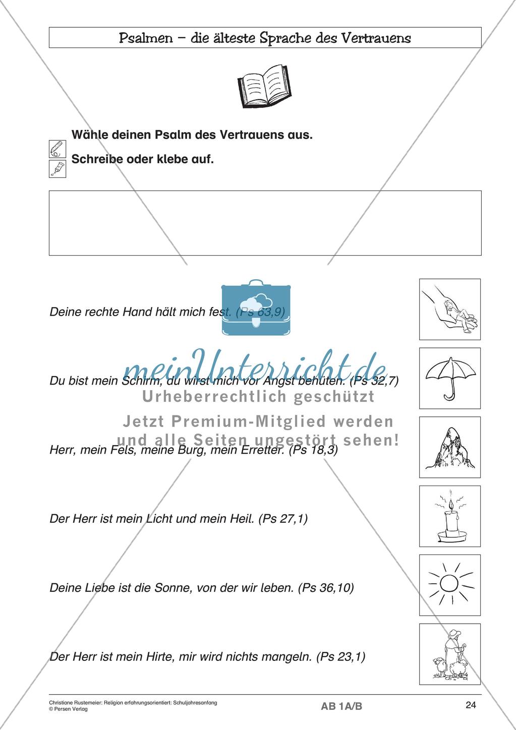 Religion erfahrungsorientiert: Schuljahresanfang Preview 26