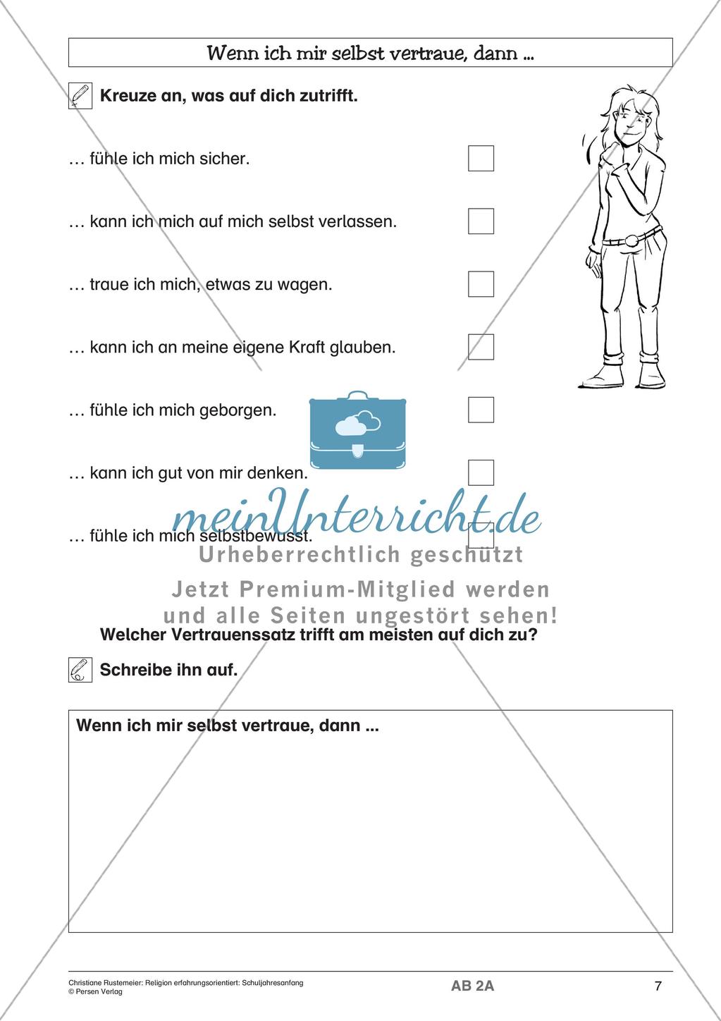 Religion erfahrungsorientiert: Schuljahresanfang Preview 9