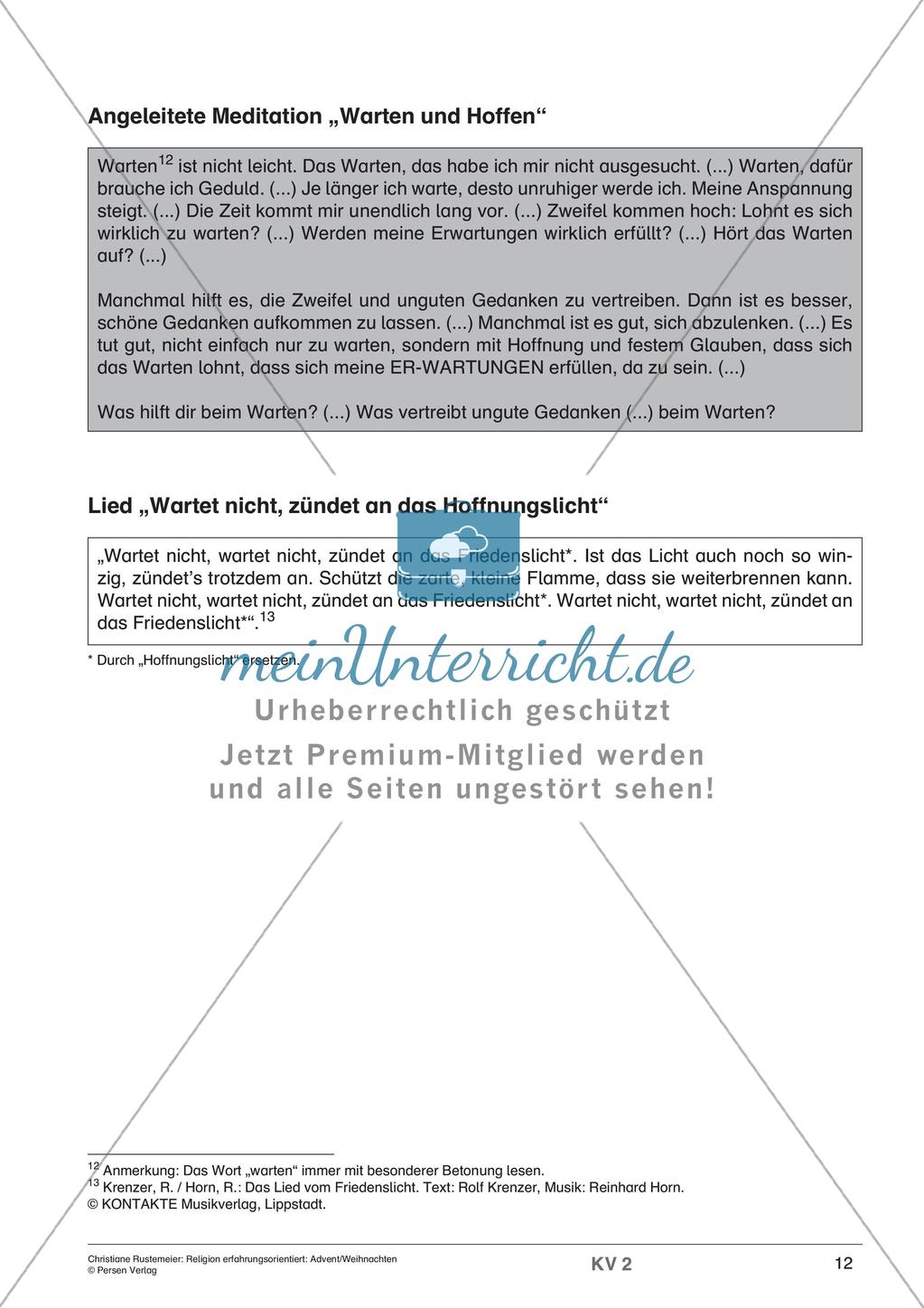 Religion erfahrungsorientiert: Advent/Weihnachten Preview 14