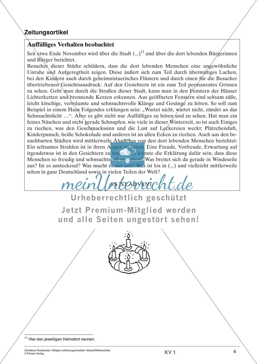 Religion erfahrungsorientiert: Advent/Weihnachten Preview 6