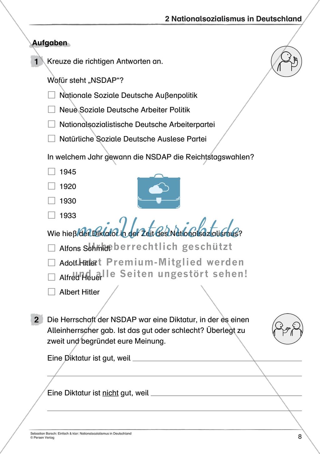 Nationalsozialismus: Leben im totalitären Staat und Antisemitismus Preview 10
