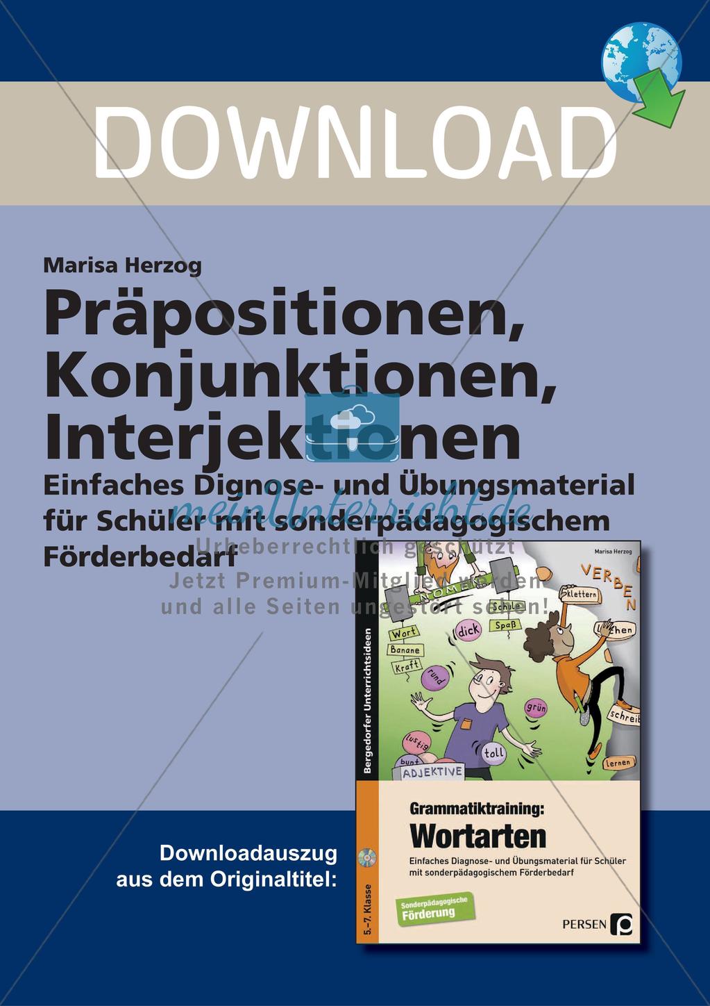 Präpositionen, Konjunktionen, Interjektionen Preview 1