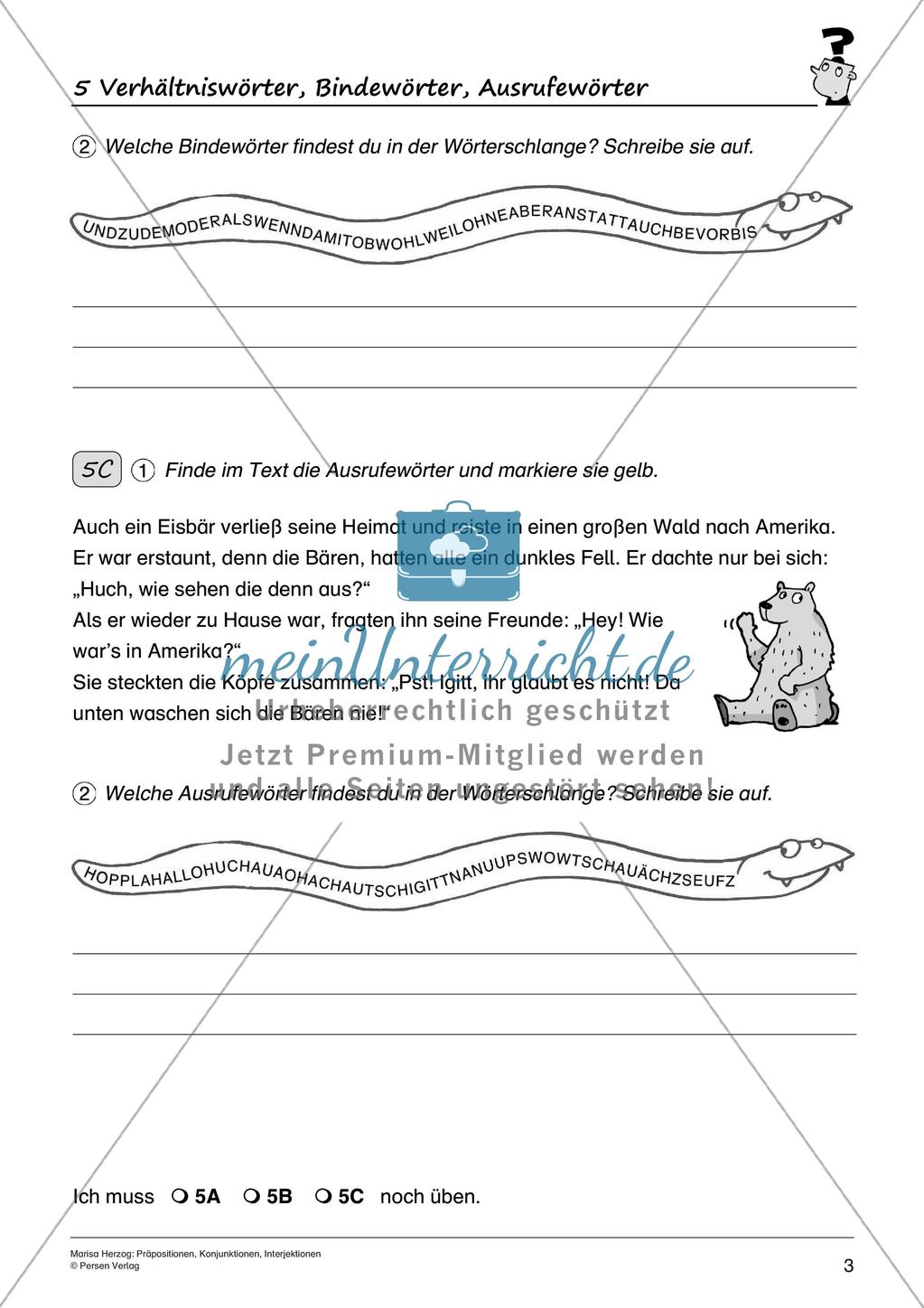 Präpositionen, Konjunktionen, Interjektionen Preview 5