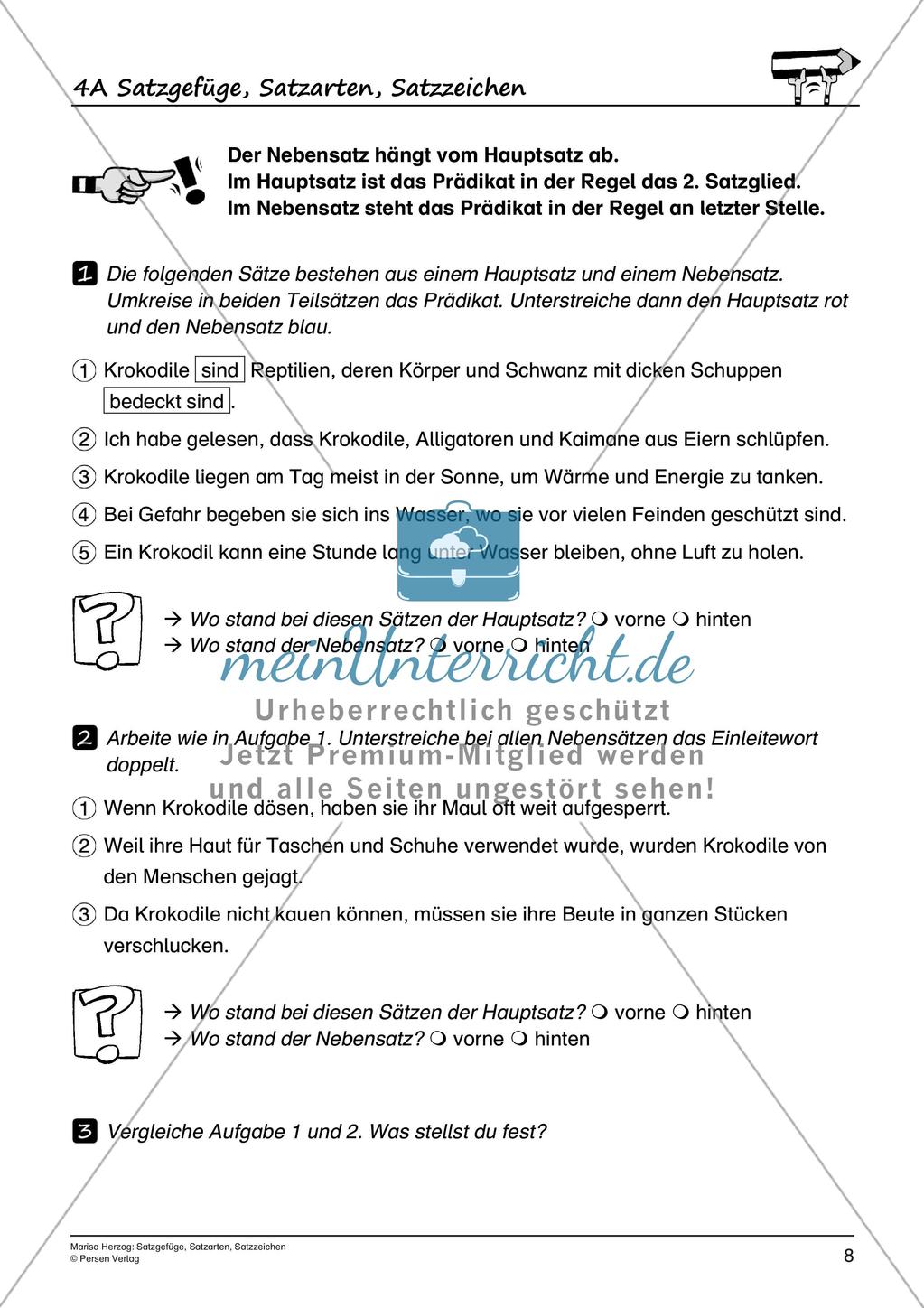 Satzgefüge, Satzarten, Satzzeichen Preview 10