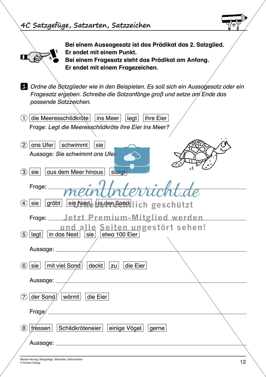 Satzgefüge, Satzarten, Satzzeichen Preview 14