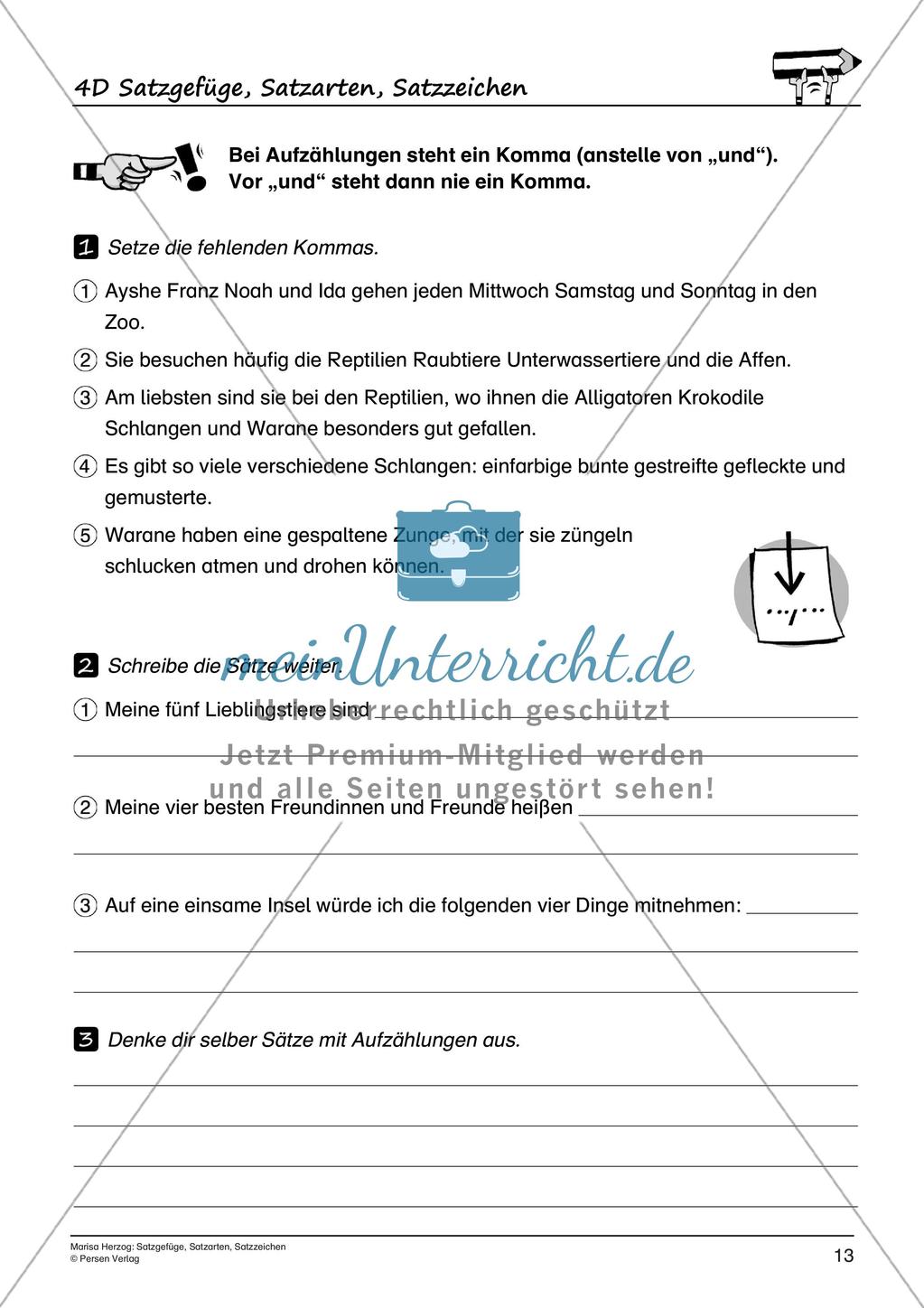 Satzgefüge, Satzarten, Satzzeichen Preview 15
