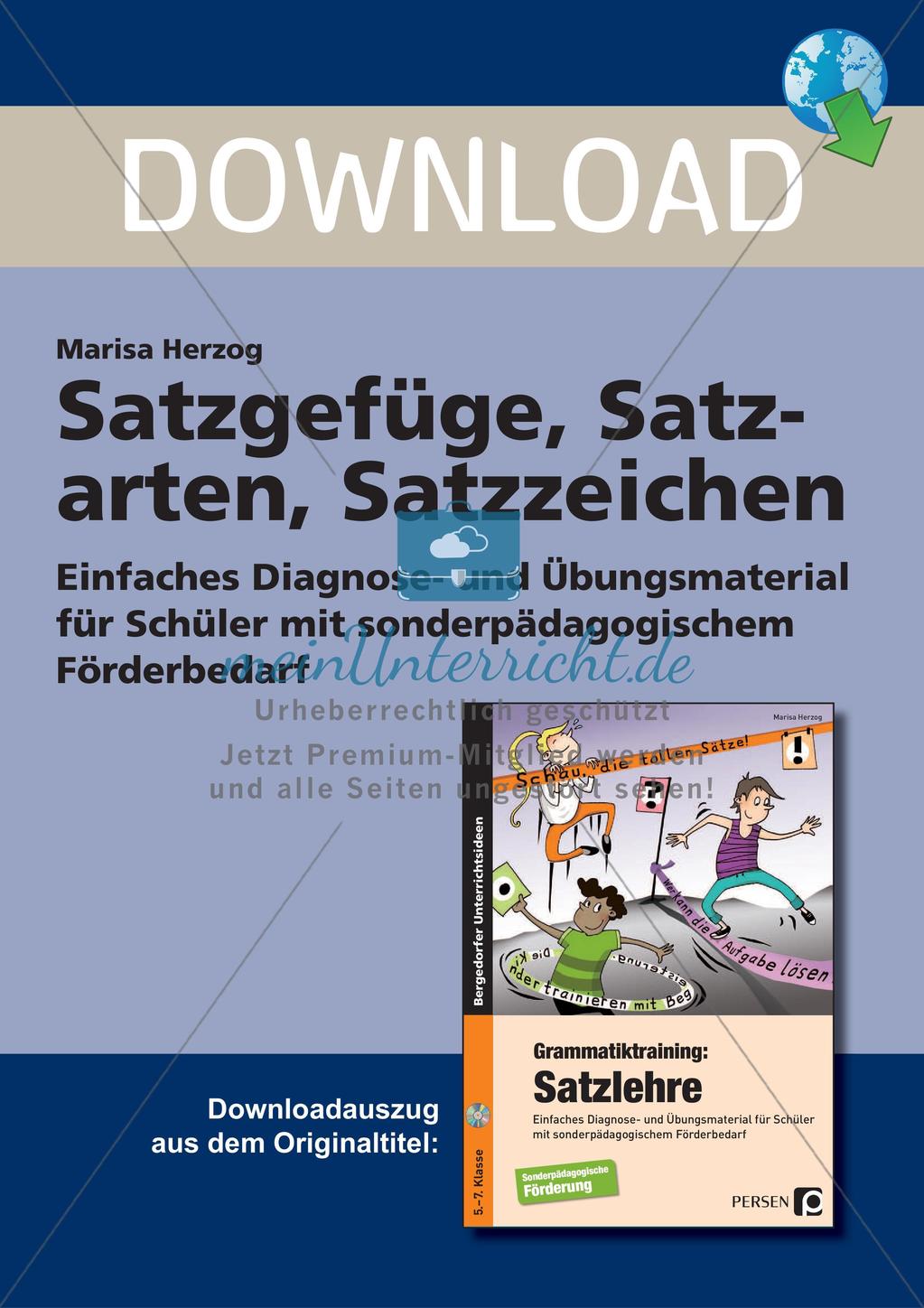 Satzgefüge, Satzarten, Satzzeichen Preview 1