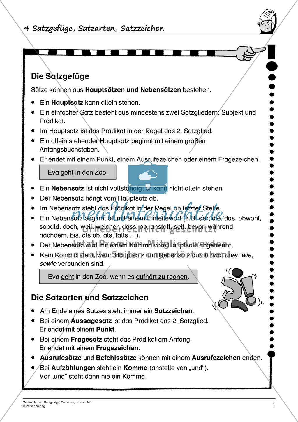 Satzgefüge, Satzarten, Satzzeichen Preview 3
