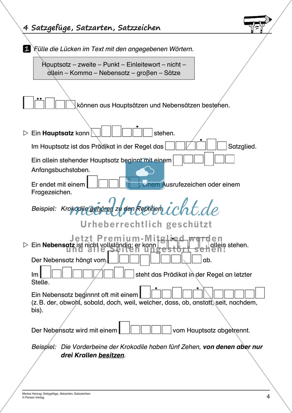 Satzgefüge, Satzarten, Satzzeichen Preview 6
