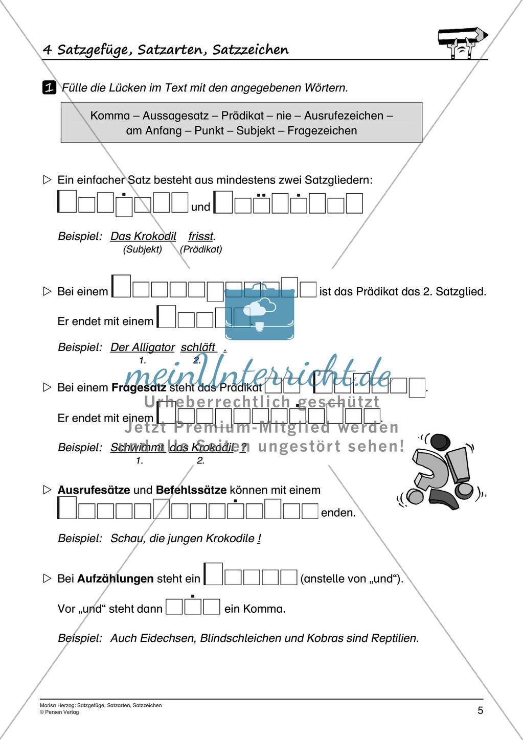 Satzgefüge, Satzarten, Satzzeichen Preview 7