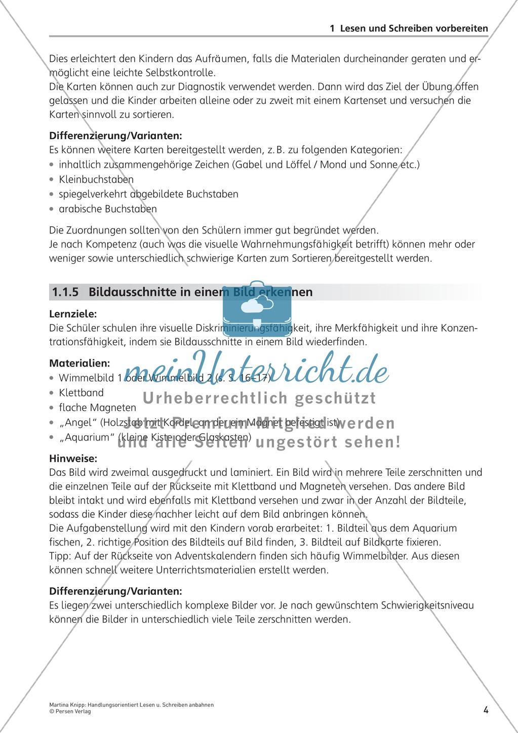 Handlungsorientiert Lesen und Schreiben anbahnen Preview 6