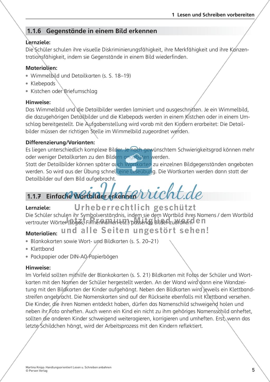 Handlungsorientiert Lesen und Schreiben anbahnen Preview 7