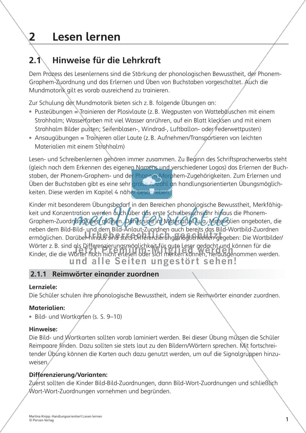 Handlungsorientiert Lesen lernen Preview 3