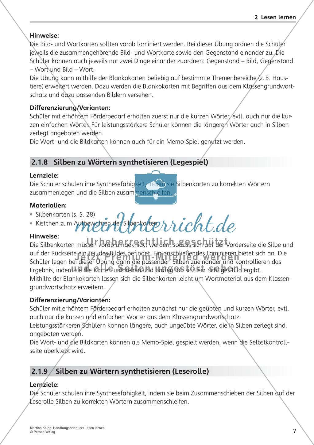 Handlungsorientiert Lesen lernen Preview 9