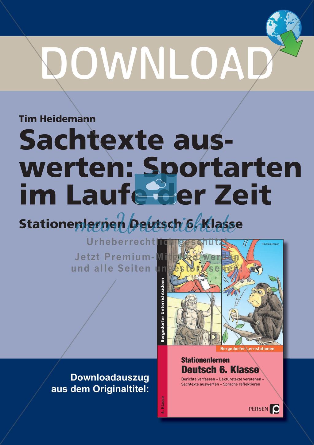Auswertung von Sachtexten: Die Olympischen Spiele Preview 1