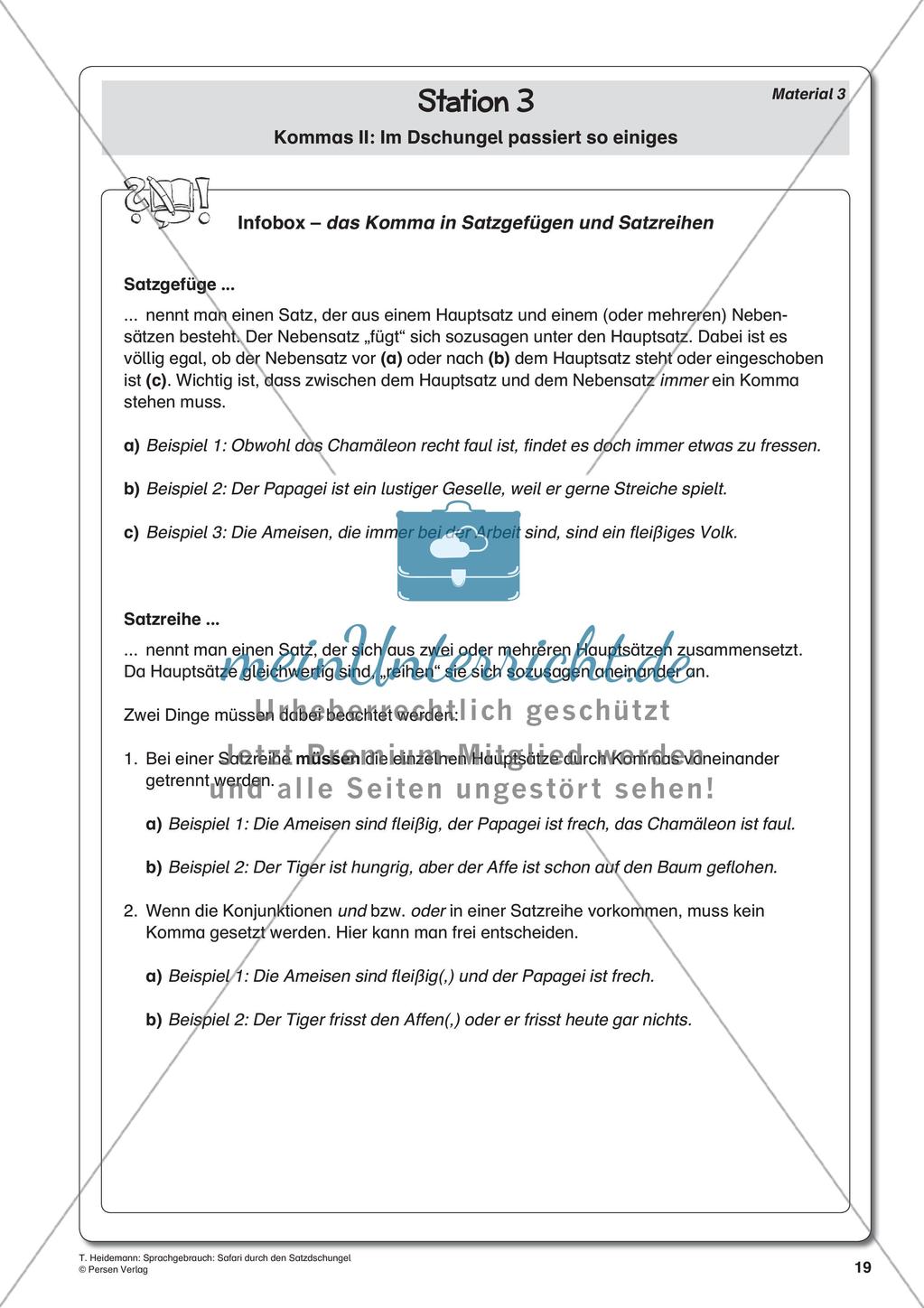 Grammatik und Zeichensetzung im Thema Dschungel Preview 21