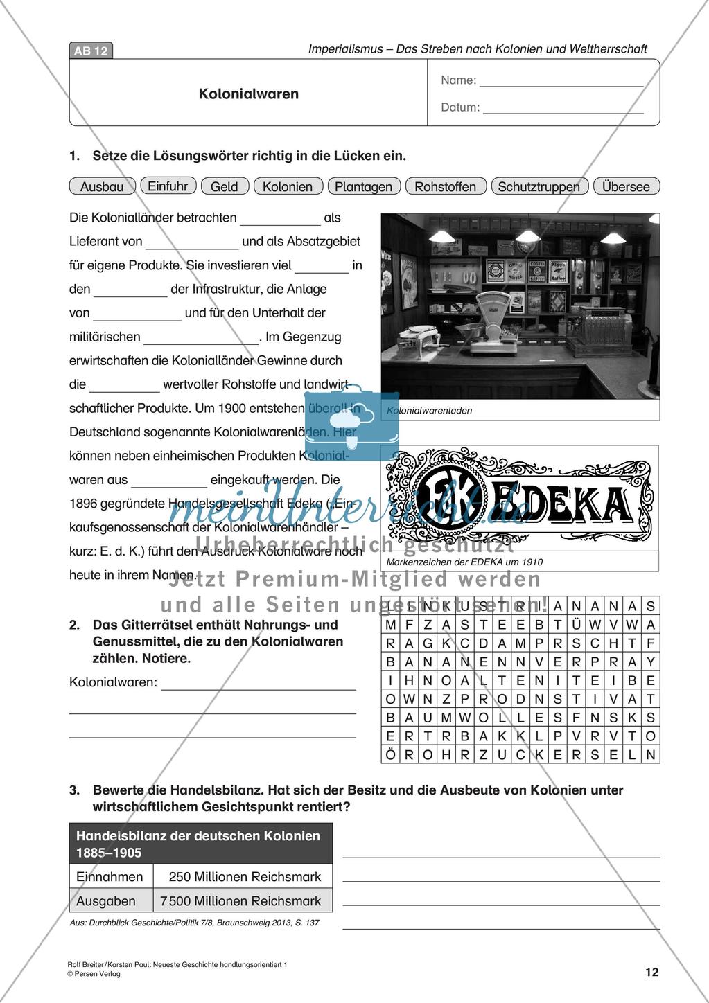 Imperialismus: Streben nach Kolonien und Weltherrschaft Preview 14