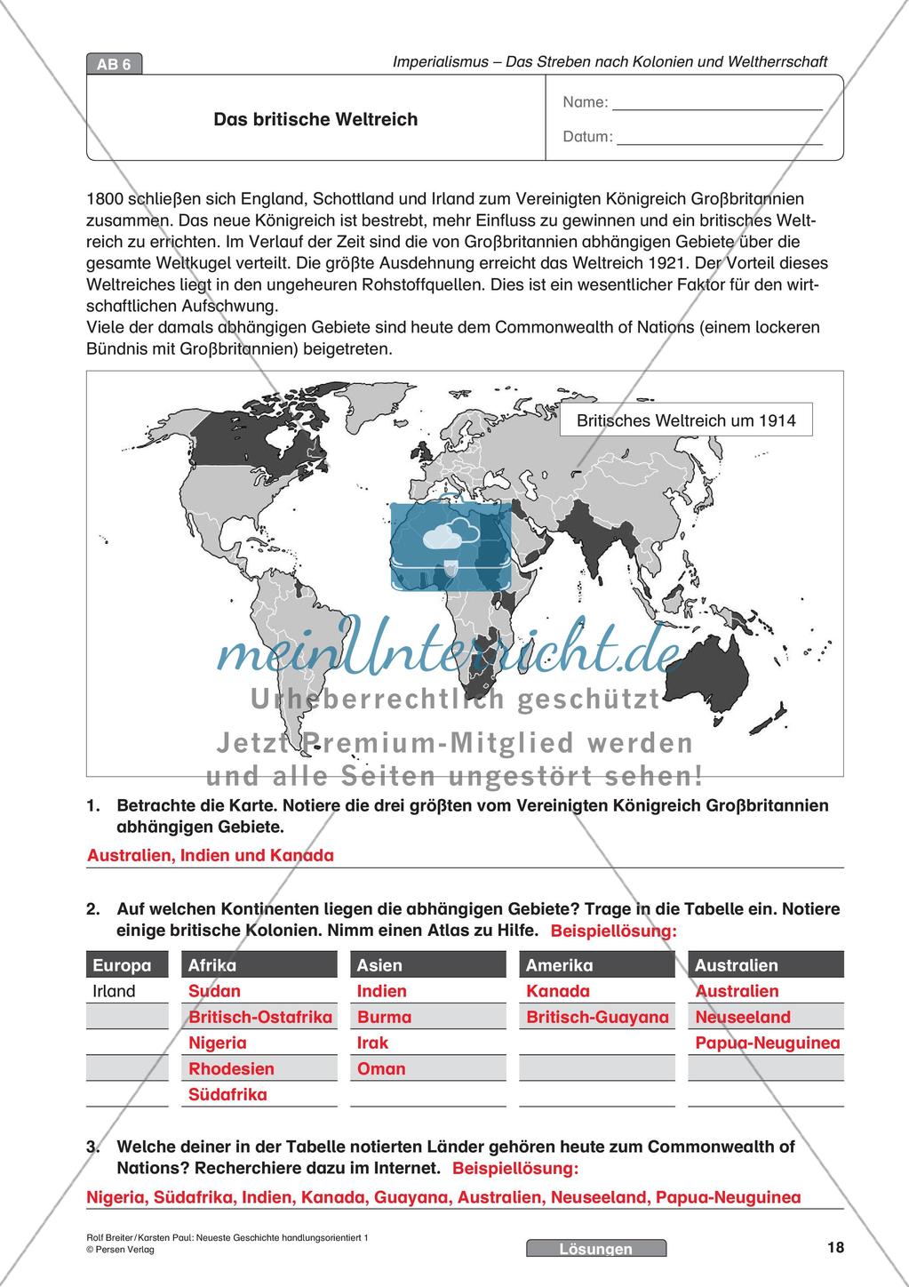 Imperialismus: Streben nach Kolonien und Weltherrschaft Preview 20